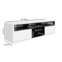 Large White Gloss TV Stand with Storage - TV's up to 77" - Neo