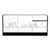 Parisot Urban Sideboard Black and White Lacquered Melamine
