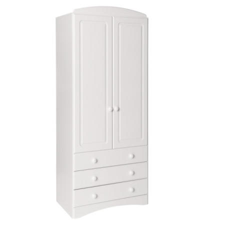 GRADE A1 - Furniture To Go Scandi 2 Door 3 Drawer Robe In White