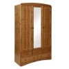 Furniture To Go Scandi 3 Door 5 Drawer Robe With Mirror Pine Pine