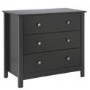GRADE A2 - Light cosmetic damage - Furniture To Go Florence 3 Drawer Chest in Black