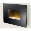 Adam Nexus Electric Wall Mounted Fire in Black Glass with Pebble Bed