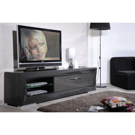 Sciae Brook High Gloss Grey TV Cabinet