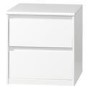 Lily Matte White 2 Drawer Bedside Table 