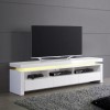 GRADE A3 - Evoque LED TV Unit in White High Gloss with 3 Touch Open Drawers
