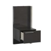 Sciae Sunrise 32 Left Bedside Table with Lighting in Grey High Gloss