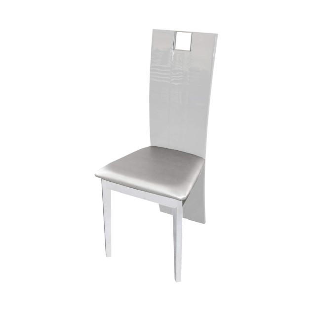 Sciae Vertigo 36 Pair of Dining Chairs in White High Gloss