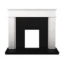 Adam Portland Sparkly White  Marble Fireplace Surround with Black Hearth