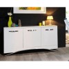 Sciae Smooth 36 3 Door Sideboard in High Gloss White