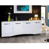 Sciae Smooth 36 white high gloss 4 door sideboard