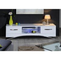 Sciae Smooth Modern TV Unit Stand with Drawers - White Gloss Sciae Smooth Modern TV Unit Stand with Drawers - White Gloss