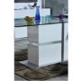 Sciae Cross 36 Glass Top Dining Table with LED Lit Base