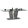 Sciae Cross 36 Glass Top Table in High Gloss White
