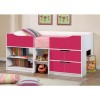 GRADE A2 - Birlea Furniture Paddington Cabin Bed in White and Pink