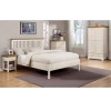 GRADE A1 - Charleston Kingsize Bed in Stone White and Oak