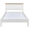 GRADE A1 - Charleston Kingsize Bed in Stone White and Oak