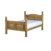 GRADE A2 - Seconique Corona Mexican 4&#39; Bed - Distressed Waxed Pine