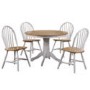 GRADE A1 - Rhode Island Solid Wood Round Dining Set with 4 Chairs