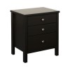 Steens Stockholm 3 Drawer Bedside Table In Coffee
