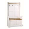 GRADE A2 -  French Chic 2 Seater High Back Monks Bench  - white