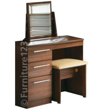 GRADE A2 - Welcome Furniture Loxley 3 Drawer Dressing Table in Walnut