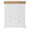 Charleston Double Bed Bedroom Set in Cream and Oak
