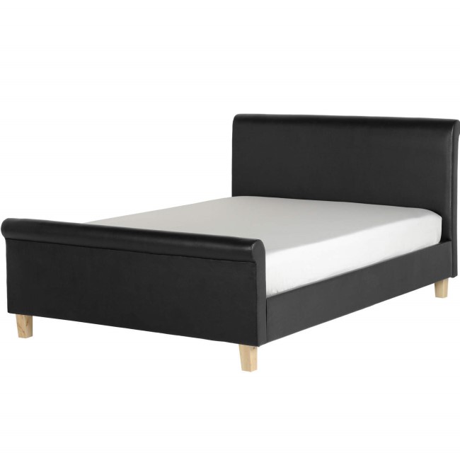 Seconique Shelby Double Sleigh Bed in Black