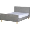 Seconique Shelby Double Bed in Crushed Velvet Grey