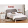 Seconique Eaton Upholstered Grey Double Bed