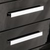 GRADE A3 - Las Vegas High Gloss 3 Drawer Black Wide Chest of Drawers