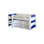 GRADE A1 - Seconique Lollipop Boys Mid Sleeper Bed in White and Blue