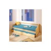 GRADE A1 - Interlink Bea Solid Pine Continental Single Day Bed with Trundle Guest Bed