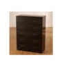 GRADE A3 -  Seconique Charisma High Gloss 5 Drawer Chest in Black
