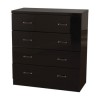 GRADE A1 - Seconique Charisma High Gloss 4 Drawer Chest in Black - As New