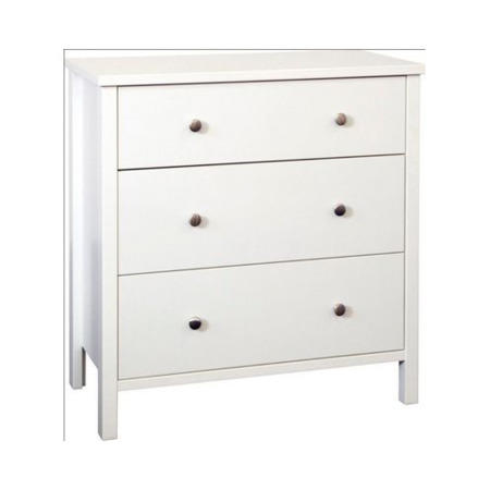 GRADE A2 - Steens Stockholm 3 Drawer Wide Chest In White