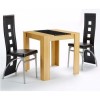 Mountrose Hudson Oak Dining Table + 2 Chairs In Black 