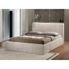 GRADE A1 - Birlea Furniture Brooklyn Fabric Kingsize Ottoman Bed in Wheat - As New