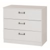 GRADE A2 - Light cosmetic damage - One Call Furniture Century 3 Drawer Chest Pearl White