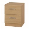 GRADE A1- One Call Furniture Shaker 2 Drawer Bedside Chest in Veradi Oak - As New
