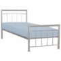 GRADE A3 - Furniture Link Nova Metal Single Bed in Silver