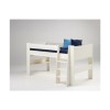 Steens  For Kids Mid-Sleeper Frame With Pull Out Desk In White