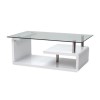 Wilkinson Furniture Isis White Coffee Table with Glass Top