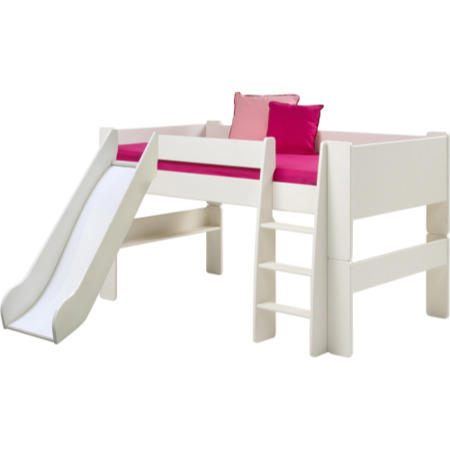 Steens  For Kids Continental Single Mid Sleeper With Slide In White