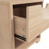Oak Finish Wardrobe + Single Bed Frame + Bedside Table