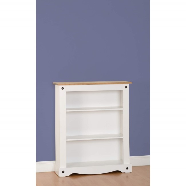 White & Pine Small Bookcase - Corona