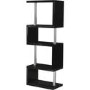 Black Gloss Bookcase with 5 Shelves - Seconique Charisma