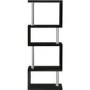Black Gloss Bookcase with 5 Shelves - Seconique Charisma