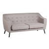 Seconique Ashley Upholstered Beige 3 Seater Sofa