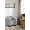 Seconique Hammond Tub Chair in Grey Check Fabric