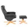 Seconique Premier Recliner Chair with Footstool Black